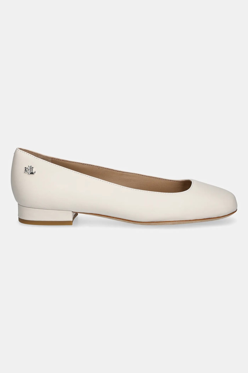 Кожаные балетки Lauren Ralph Lauren Emellie Bllt цвет бежевый 802970534003 Кожаные балетки Lauren Ralph Lauren Emellie Bllt цвет бежевый 802970534003