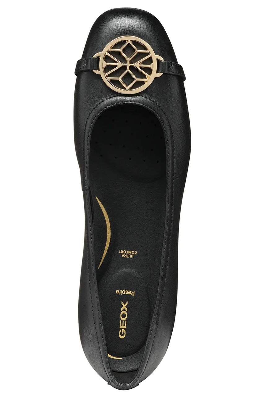 Δερμάτινες μπαλαρίνες Geox D ANNYTAH χρώμα: μαύρο, D557NB 00085 C9999 φωτογραφία