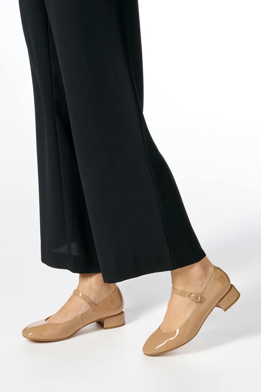 Δερμάτινες γόβες Geox D FLORETIA χρώμα: μπεζ, D46WMA 00066 C5000 φωτογραφία