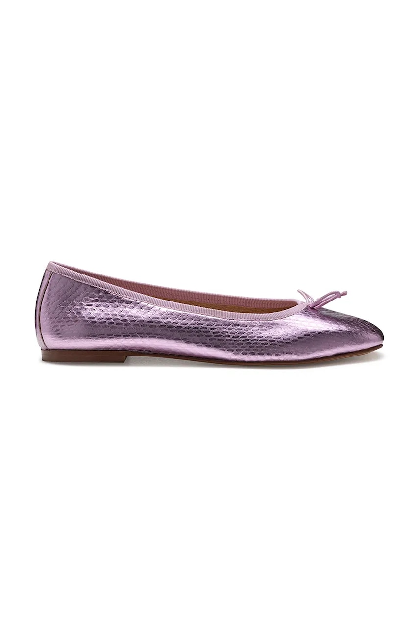 Geox balerini de piele D MARSILEA culoarea violet, D45W6A 0KY11 C8020
