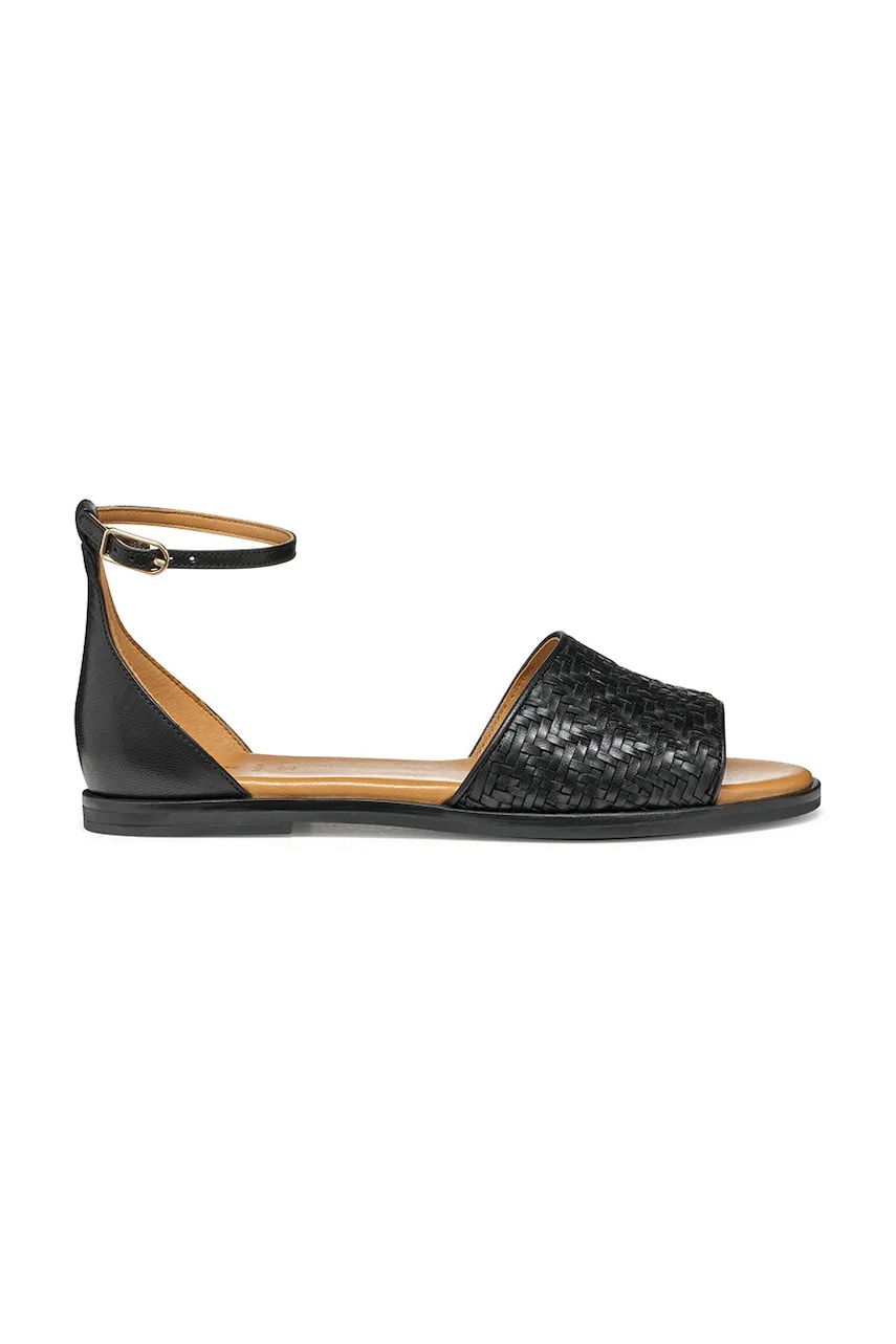Geox sandale de piele D NAILEEN femei, culoarea negru, D55SDC 000TC C9999