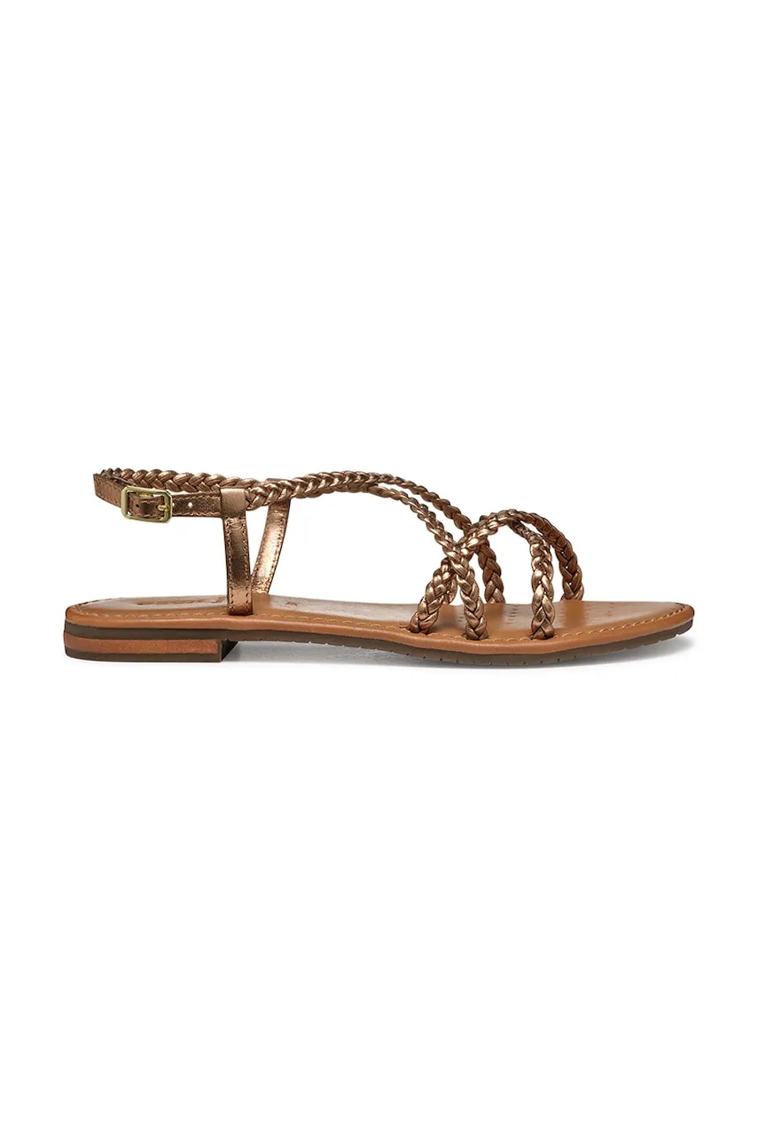 Geox sandale de piele D SOZY S femei, culoarea maro, D55LXD 000KY C6008 Geox sandale de piele D SOZY S femei, culoarea maro, D55LXD 000KY C6008