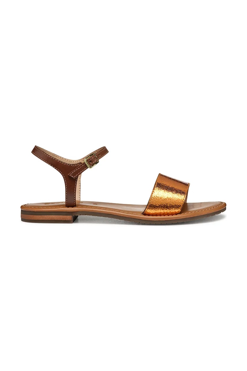 Geox sandale de piele D SOZY S femei, culoarea portocaliu, D55LXJ 0KY81 C2T5F Geox sandale de piele D SOZY S femei, culoarea portocaliu, D55LXJ 0KY81 C2T5F