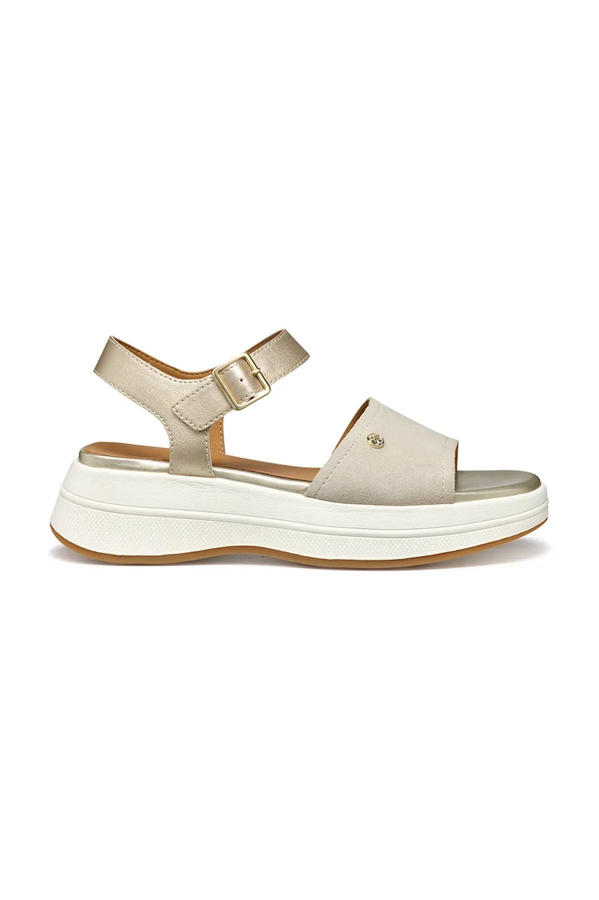 Geox sandale D SPHERICA ECUB-3 S femei, culoarea bej, cu platforma, D550VA 022NF CH62L Geox sandale D SPHERICA ECUB-3 S femei, culoarea bej, cu platforma, D550VA 022NF CH62L