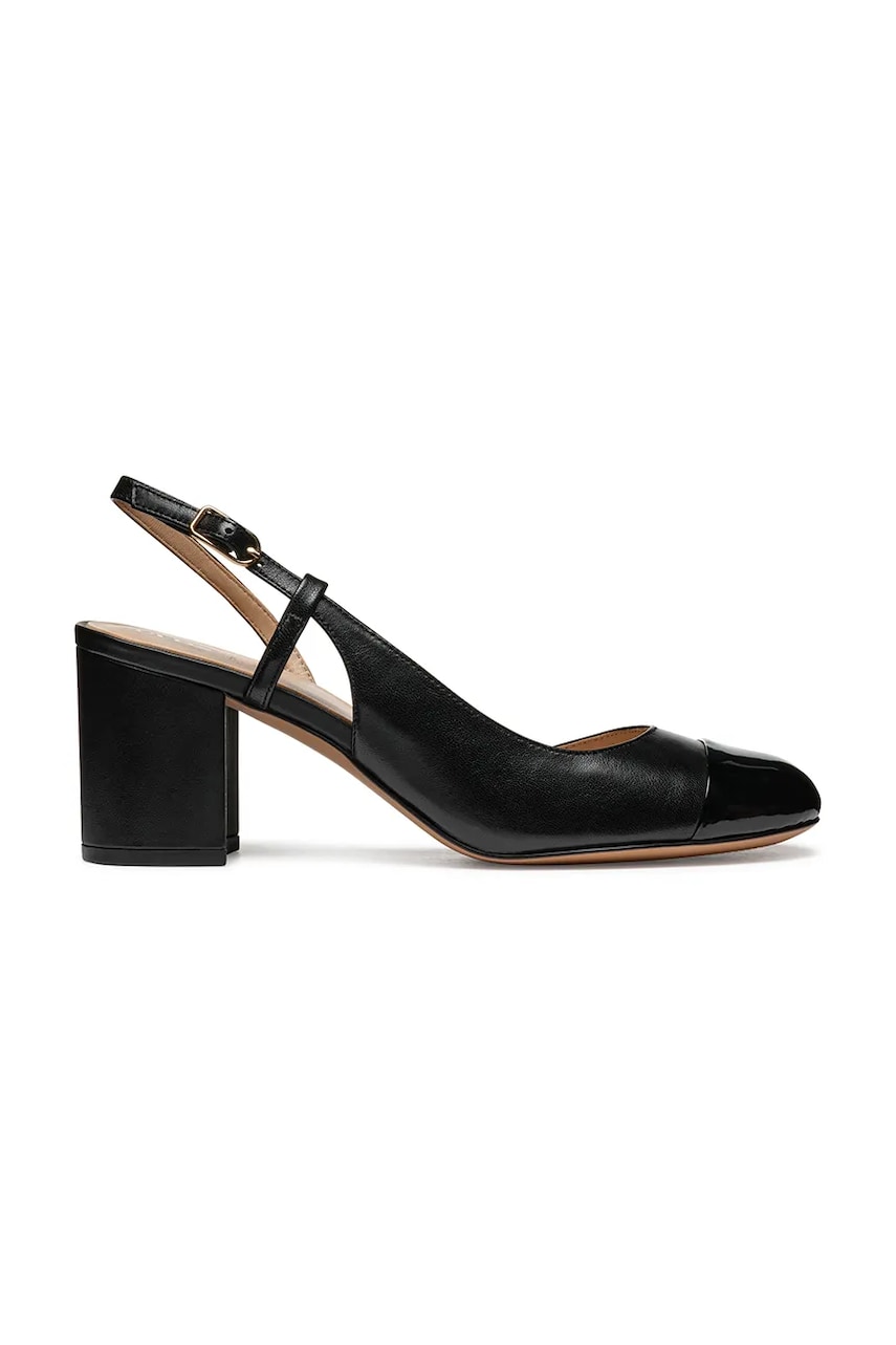 Geox pumps D VIRNILISA 65 culoarea negru, cu toc drept, cu toc deschis, D55YYA 0TUHH C9999