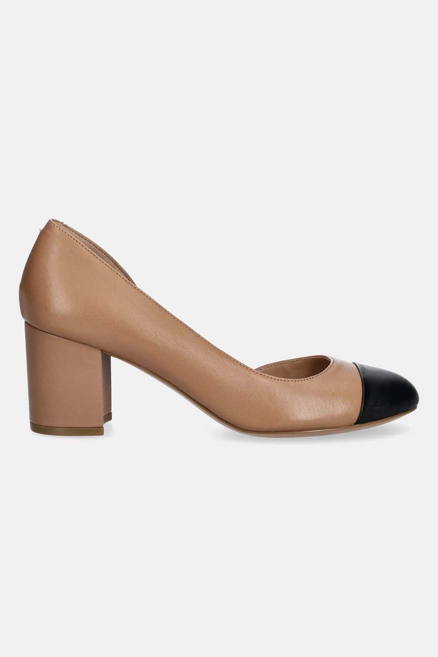 Γόβες Geox D VIRNILISA 65 χρώμα: καφέ, D55YYB 0TUBC C0015 φωτογραφία