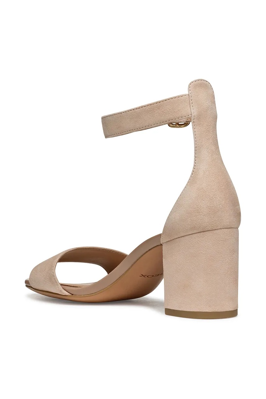 Σανδάλια σουέτ Geox D VIRNILISA 65 S χρώμα: μπεζ, D55YZA 00021 C8156 φωτογραφία