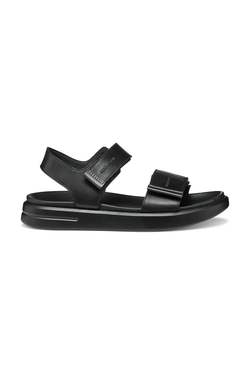 Geox sandale de piele D XAND 2S femei, culoarea negru, D45PAE 043AJ C9B1G Geox sandale de piele D XAND 2S femei, culoarea negru, D45PAE 043AJ C9B1G