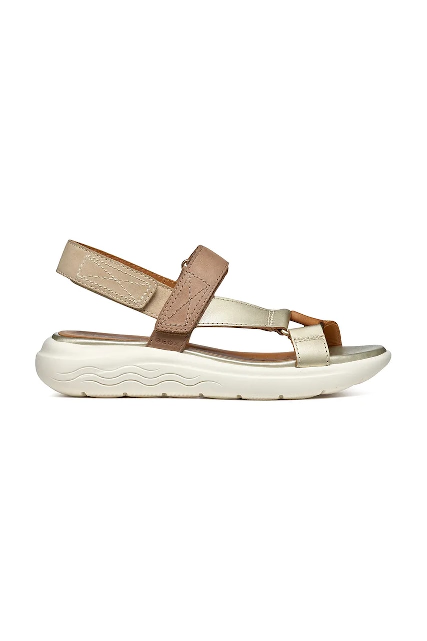 Geox sandale de piele D SPHERICA EC5W femei, culoarea auriu, D25ADA 032CF C5258 Geox sandale de piele D SPHERICA EC5W femei, culoarea auriu, D25ADA 032CF C5258