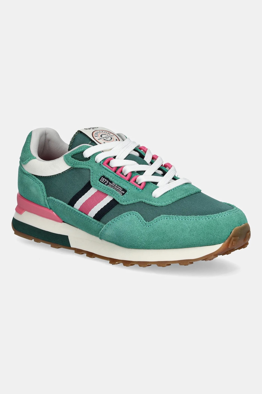 Pepe Jeans sneakers KINGSTON HERITAGE W femei, culoarea verde, PLS40033 Pepe Jeans sneakers KINGSTON HERITAGE W femei, culoarea verde, PLS40033