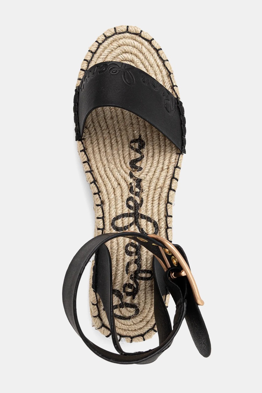 Σανδάλια Pepe Jeans ARAMI BRAND χρώμα: μαύρο, PLS90681 φωτογραφία