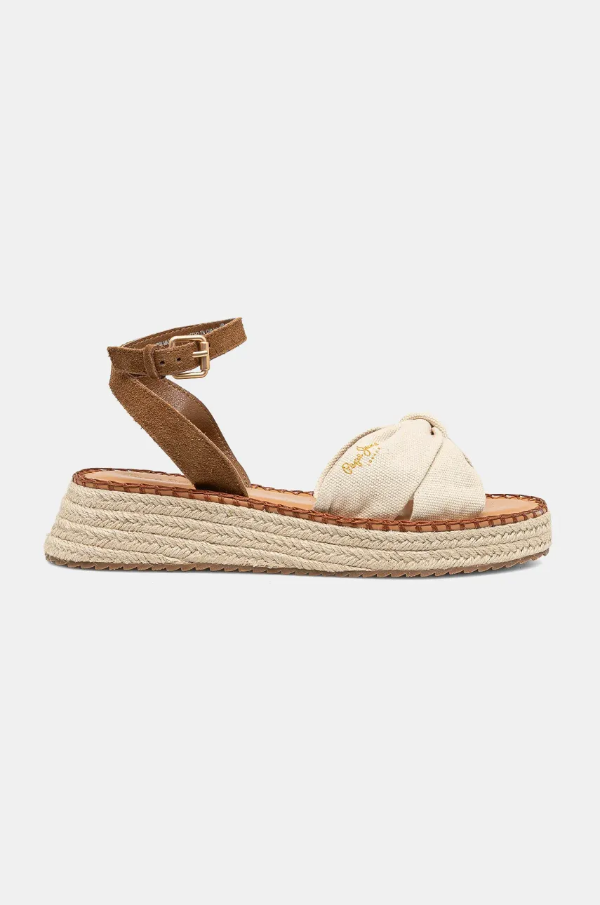 Сандалии Pepe Jeans KATE BASS женские цвет бежевый на платформе PLS90690 Сандалии Pepe Jeans KATE BASS женские цвет бежевый на платформе PLS90690