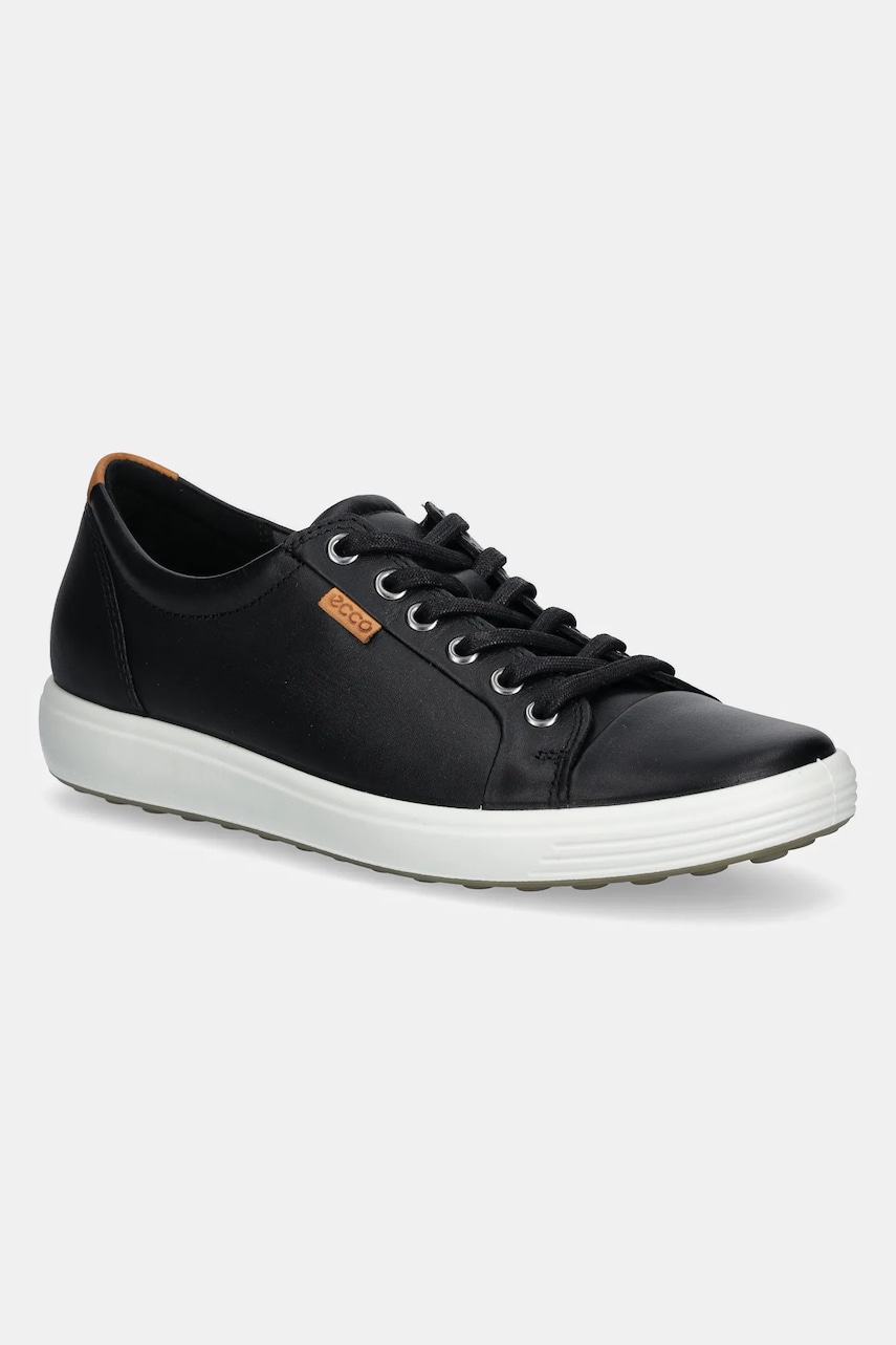 Ecco sneakers din piele Soft 7 Shoe Lace Up femei, culoarea negru, 430003-01001 Ecco sneakers din piele Soft 7 Shoe Lace Up femei, culoarea negru, 430003-01001