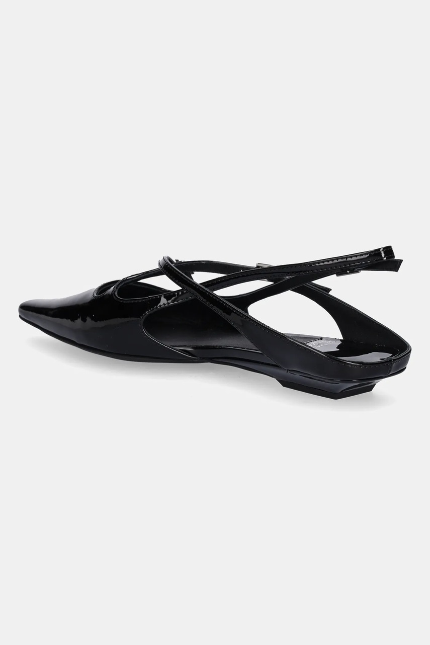 Jeffrey Campbell bőr balerina cipő FAX-ME-LO fekete, nyitott sarokkal, C670P-02-006 termék 2. képe