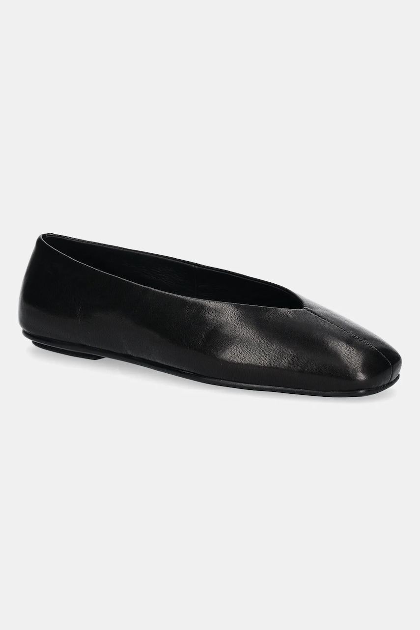 Jeffrey Campbell balerini de piele Fathom culoarea negru, JC-1528-1-9 Jeffrey Campbell balerini de piele Fathom culoarea negru, JC-1528-1-9