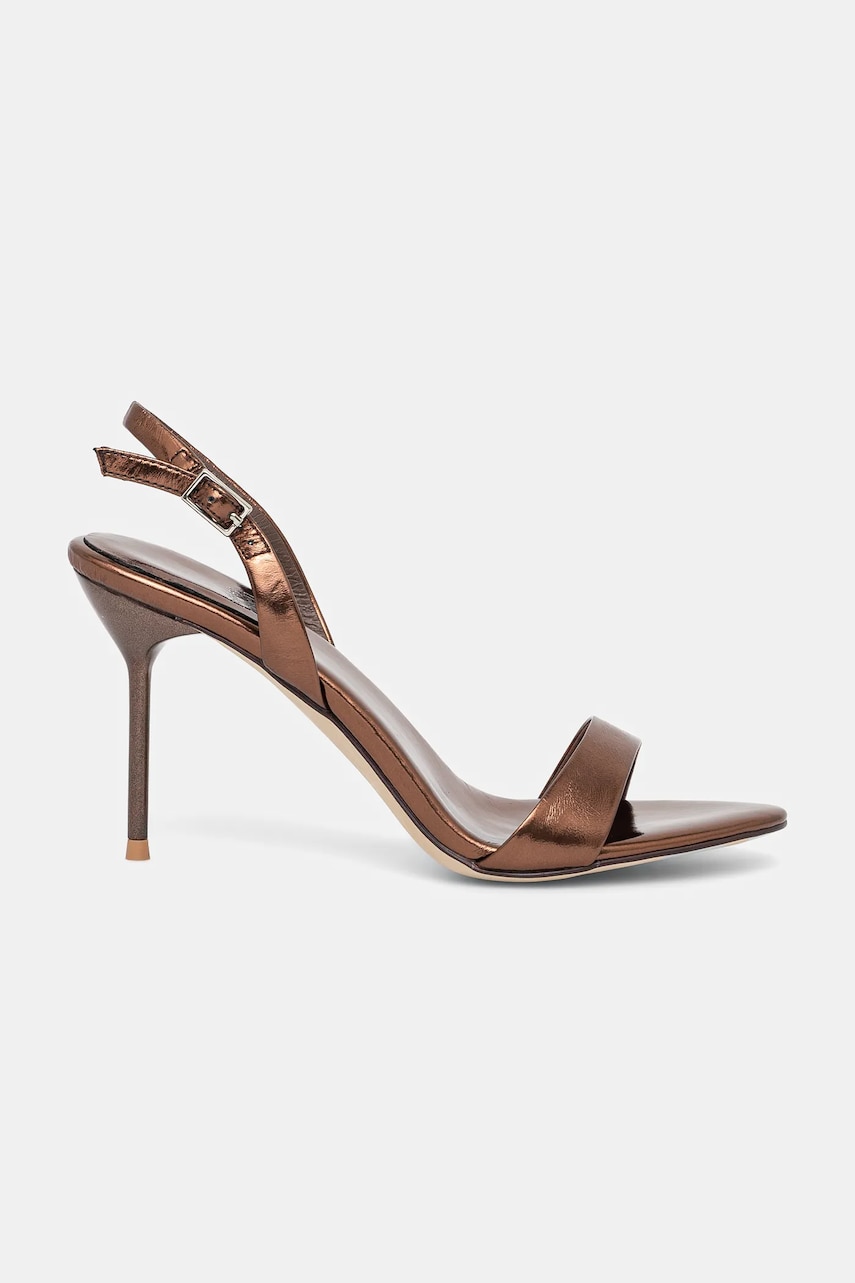 Кожаные сандалии Jeffrey Campbell Go-Getter цвет золотой JC-1481-1-10 Кожаные сандалии Jeffrey Campbell Go-Getter цвет золотой JC-1481-1-10
