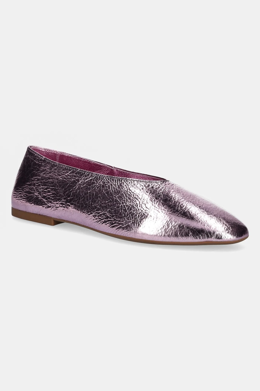 Jeffrey Campbell balerini de piele Romp culoarea violet, JC-1268-2-14 Jeffrey Campbell balerini de piele Romp culoarea violet, JC-1268-2-14