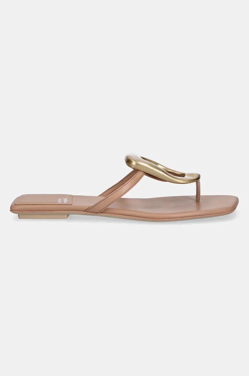 Вьетнамки Jeffrey Campbell Linques-2 женские цвет бежевый на плоском ходу JC-1045-1-2 Вьетнамки Jeffrey Campbell Linques-2 женские цвет бежевый на плоском ходу JC-1045-1-2