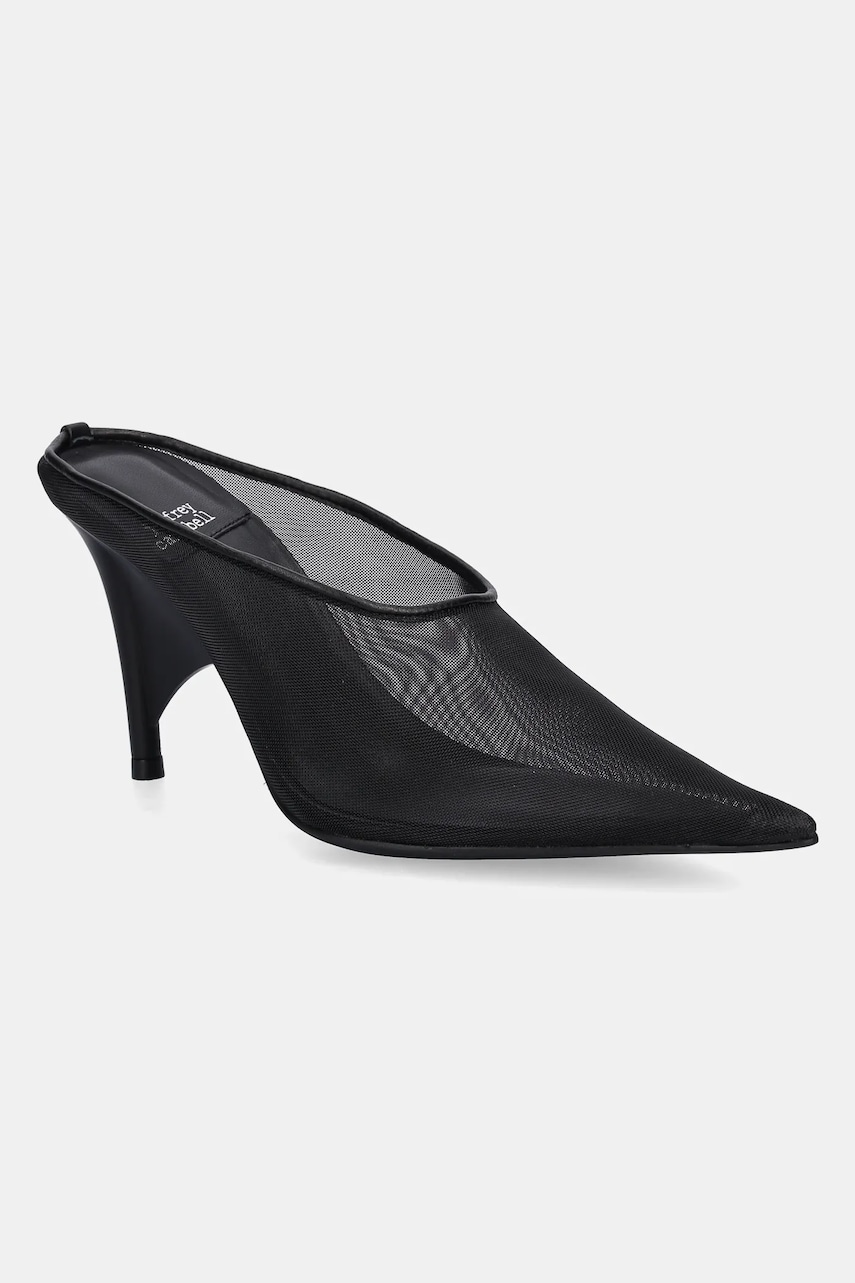 Jeffrey Campbell papuci VADER-MSH femei, culoarea negru, cu toc cui, U181-01 Jeffrey Campbell papuci VADER-MSH femei, culoarea negru, cu toc cui, U181-01
