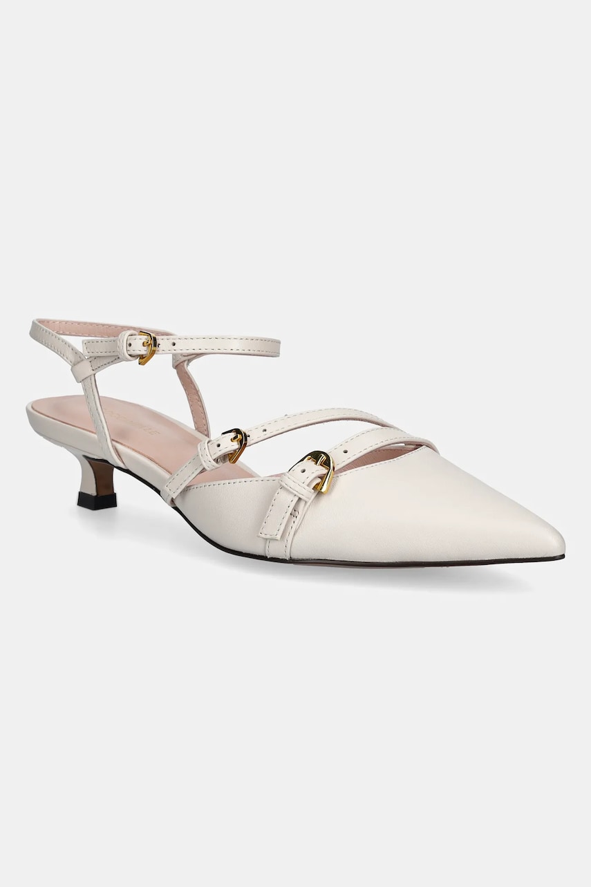 Coccinelle stilettos de piele culoarea bej, E4 SRF 21 01 01 H14 Coccinelle stilettos de piele culoarea bej, E4 SRF 21 01 01 H14
