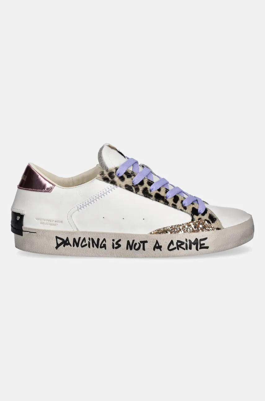 Кожаные кроссовки Crime London DISTRESSED женские цвет белый 20006PP7 Кожаные кроссовки Crime London DISTRESSED женские цвет белый 20006PP7