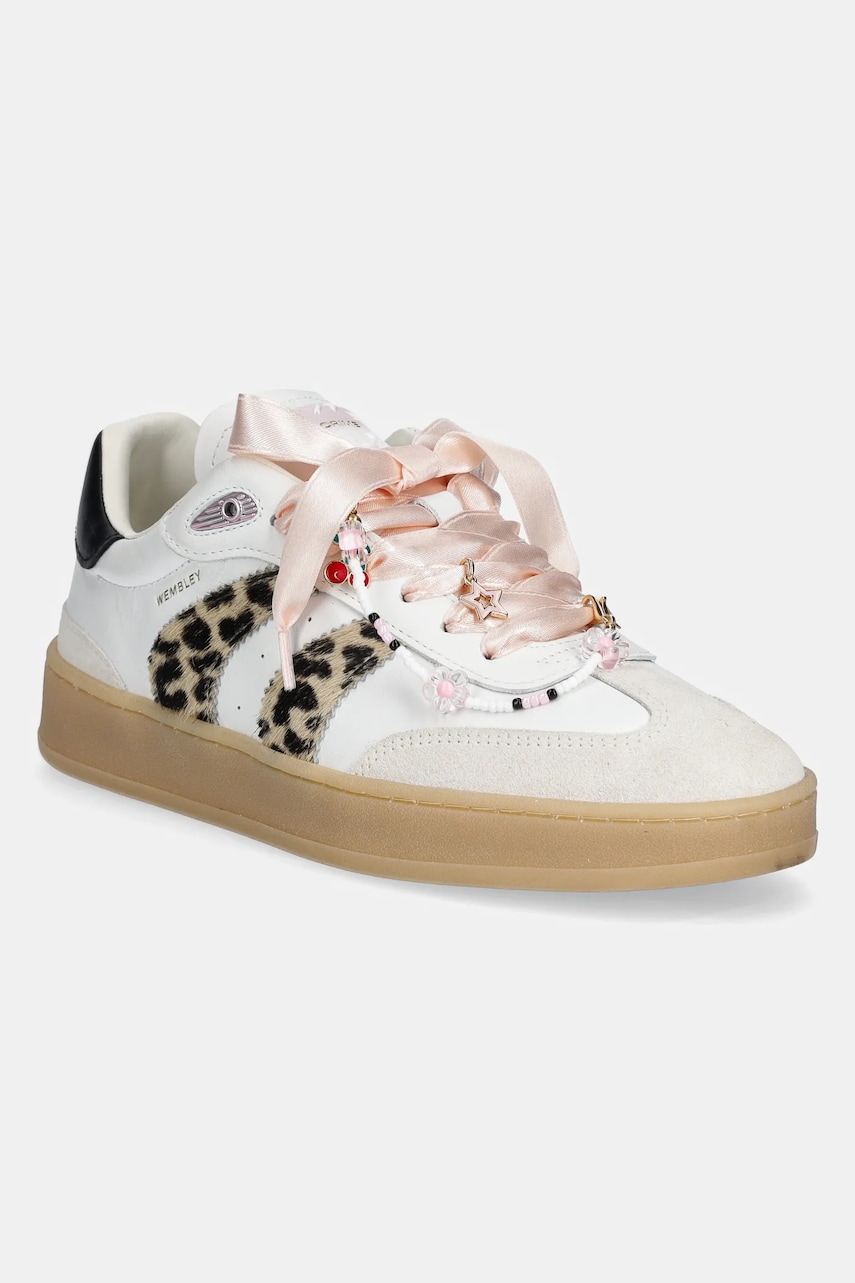 Crime London sneakers din piele WEMBLEY femei, culoarea alb, 20250PP7 Crime London sneakers din piele WEMBLEY femei, culoarea alb, 20250PP7