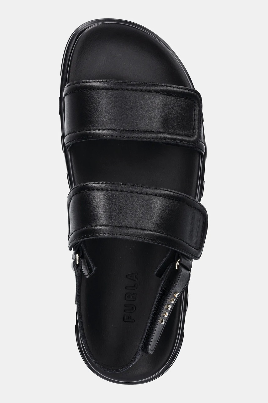 Δερμάτινα σανδάλια Furla Sporty Chic Sandal χρώμα: μαύρο, YJ52SPC Y62000 O6000 φωτογραφία