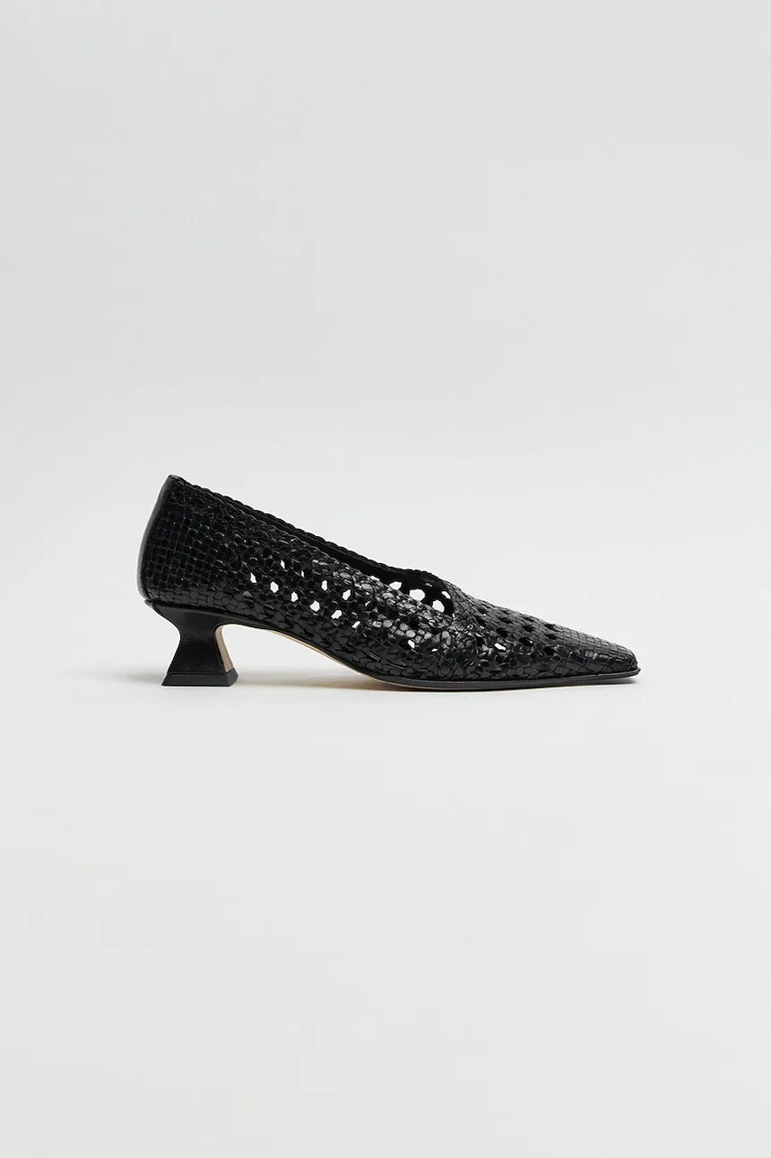 Miista pantofi de piele Gisla culoarea negru, cu toc drept, MI_5475