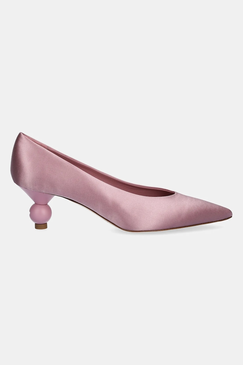 Туфли Weekend Max Mara RENZASATIN цвет розовый 2515521055600 Туфли Weekend Max Mara RENZASATIN цвет розовый 2515521055600