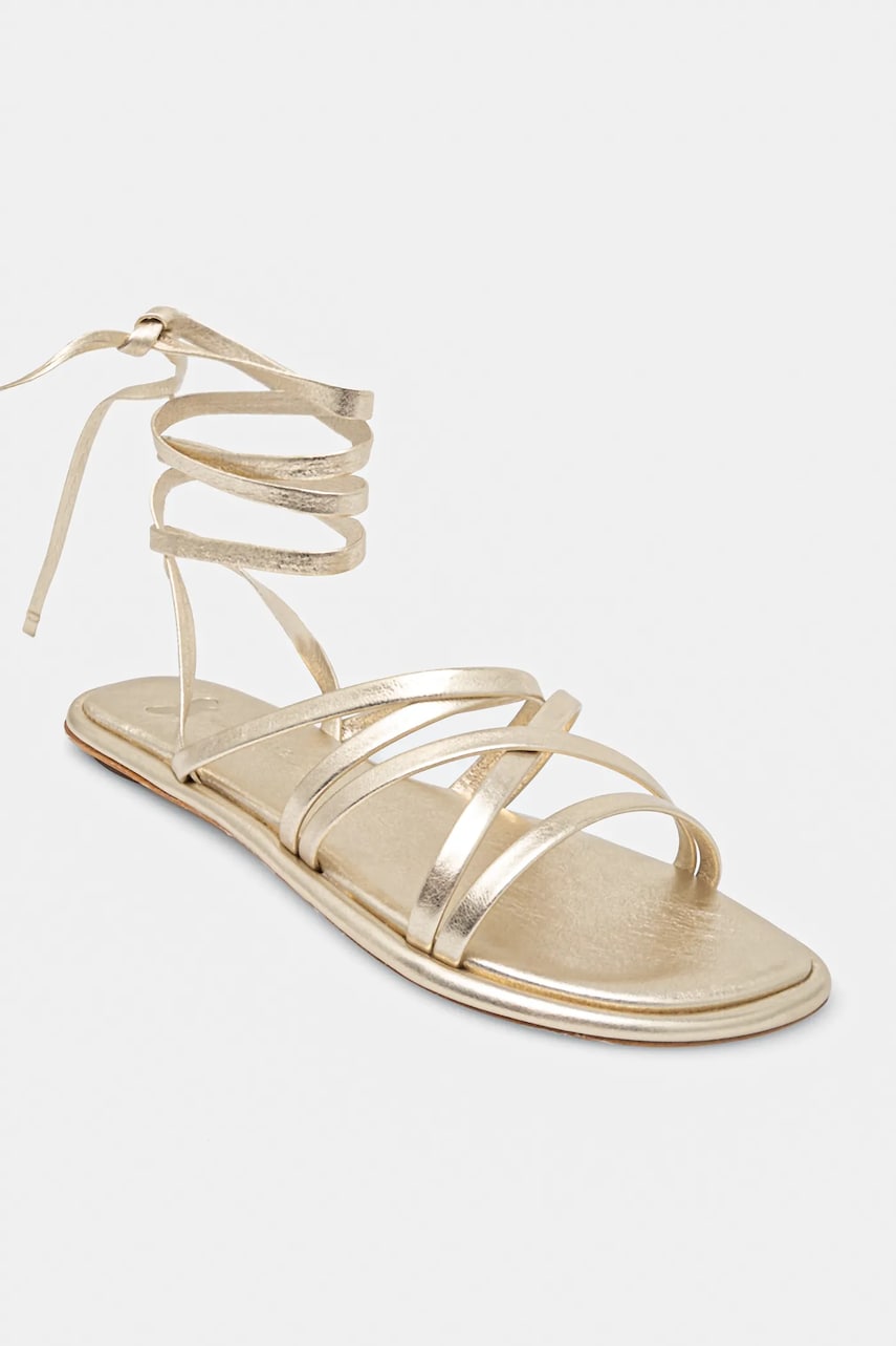 Weekend Max Mara sandale de piele FIABE femei, culoarea auriu, 2515521095600 Weekend Max Mara sandale de piele FIABE femei, culoarea auriu, 2515521095600
