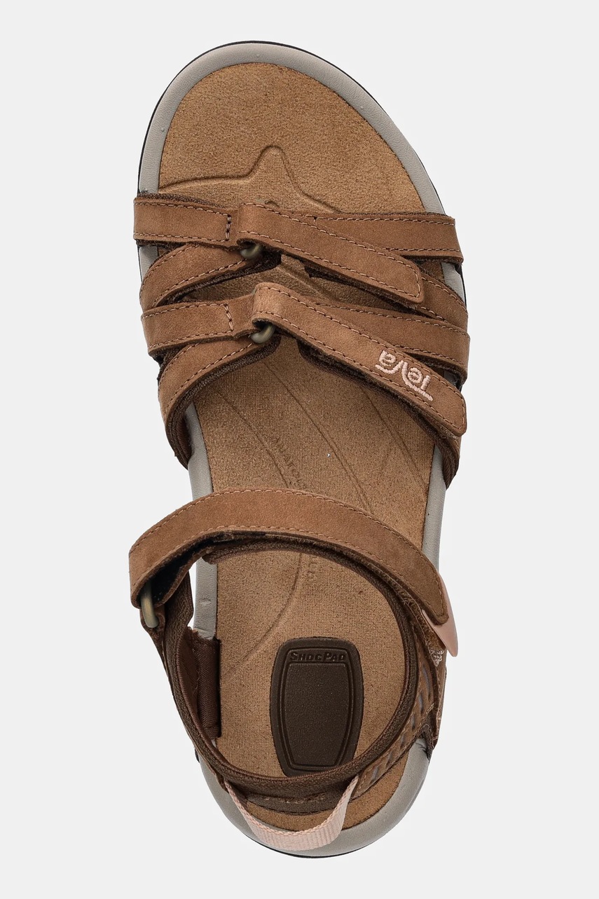 Σανδάλια Teva Tirra Leather χρώμα: καφέ, 4177-HYBR φωτογραφία
