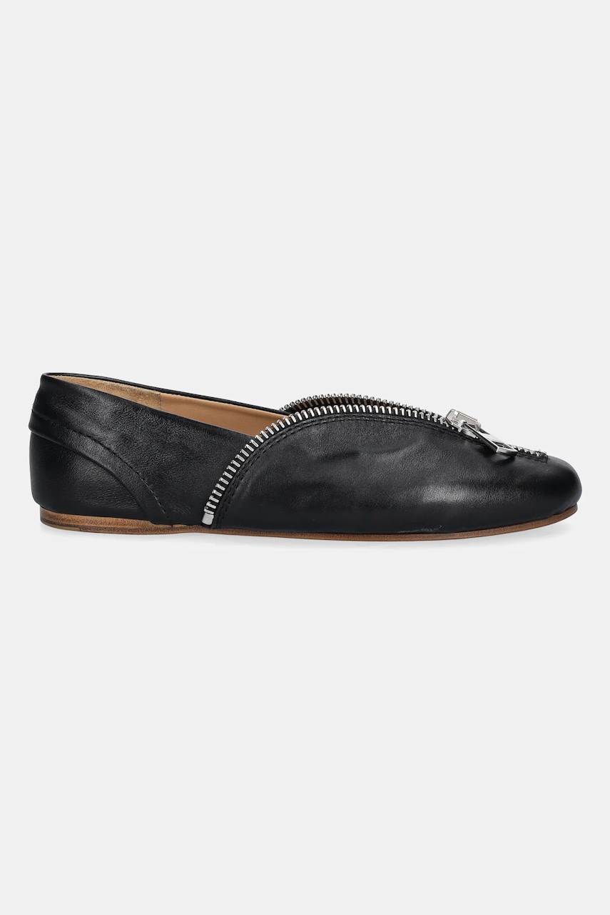 Кожаные балетки JW Anderson Biker Ballerina цвет чёрный BL0032 LA0268 999 Кожаные балетки JW Anderson Biker Ballerina цвет чёрный BL0032 LA0268 999