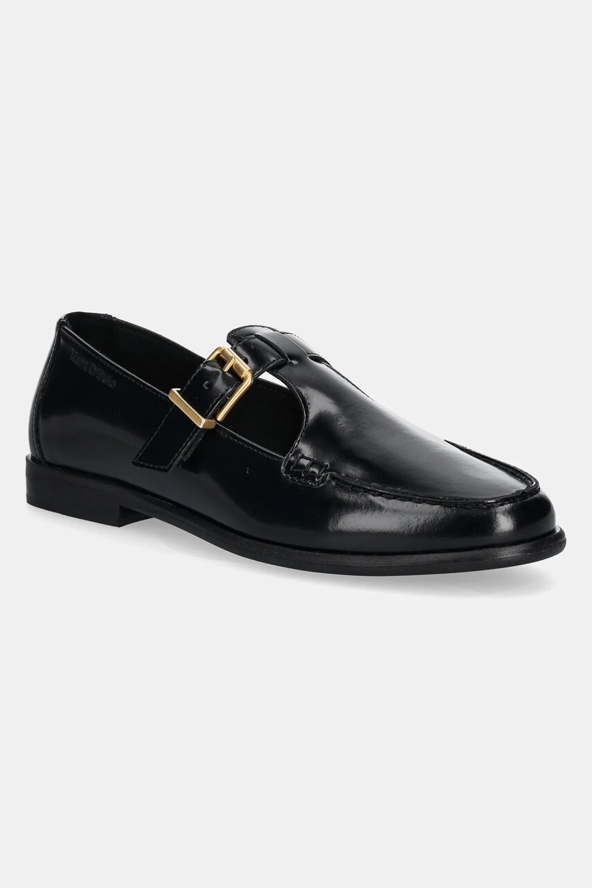 Marc O\'Polo mocasini de piele FIONA 2E femei, culoarea negru, cu toc plat, 50118633204116