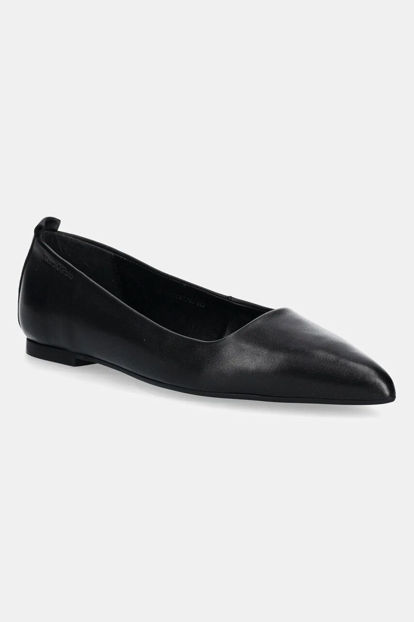 Marc O'Polo balerini de piele PAOLINA 2A culoarea negru, 50218773001100