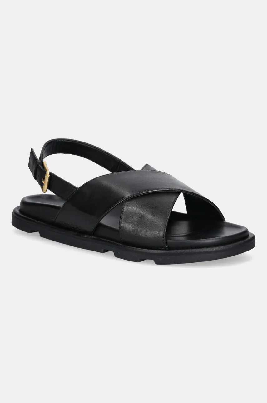 Marc O\'Polo sandale de piele ADRIANA 3A femei, culoarea negru, 50318741105100