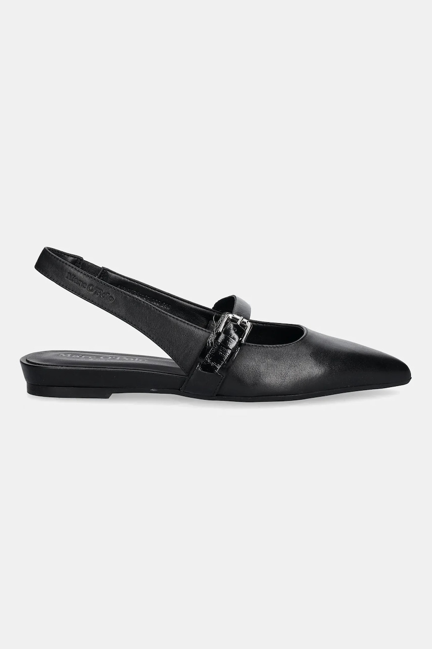 Кожаные балетки Marc OPolo PENELOPE 2A цвет чёрный открытая пятка 50318781101100 Кожаные балетки Marc OPolo PENELOPE 2A цвет чёрный открытая пятка 50318781101100