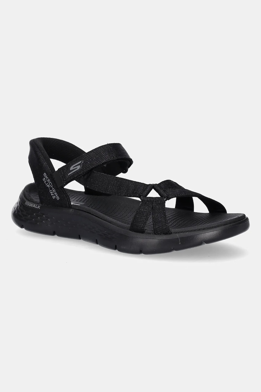 Skechers sandale GO WALK FLEX femei, culoarea negru, 141481 Skechers sandale GO WALK FLEX femei, culoarea negru, 141481
