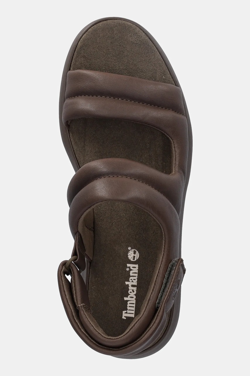 Δερμάτινα σανδάλια Timberland Belmar Waves Backstrap χρώμα: καφέ, TB0A411REM41 φωτογραφία