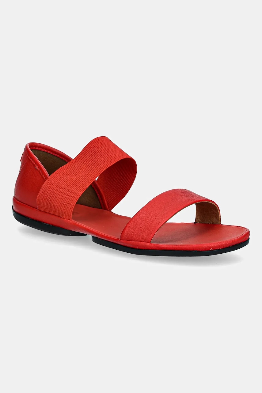 Camper sandale de piele Right Nina culoarea roșie, 21735-089