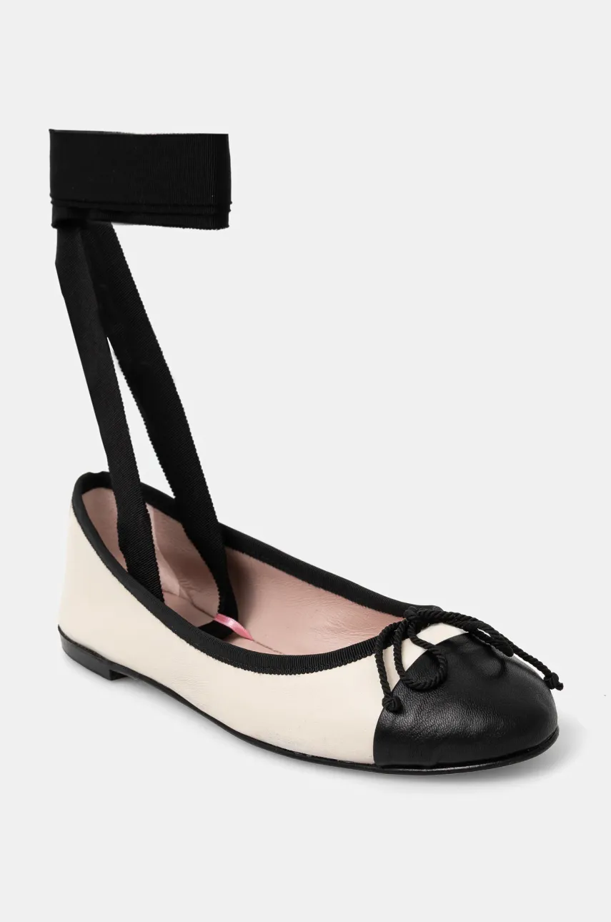 Pretty Ballerinas balerini de piele Nicole culoarea bej, 52067_A