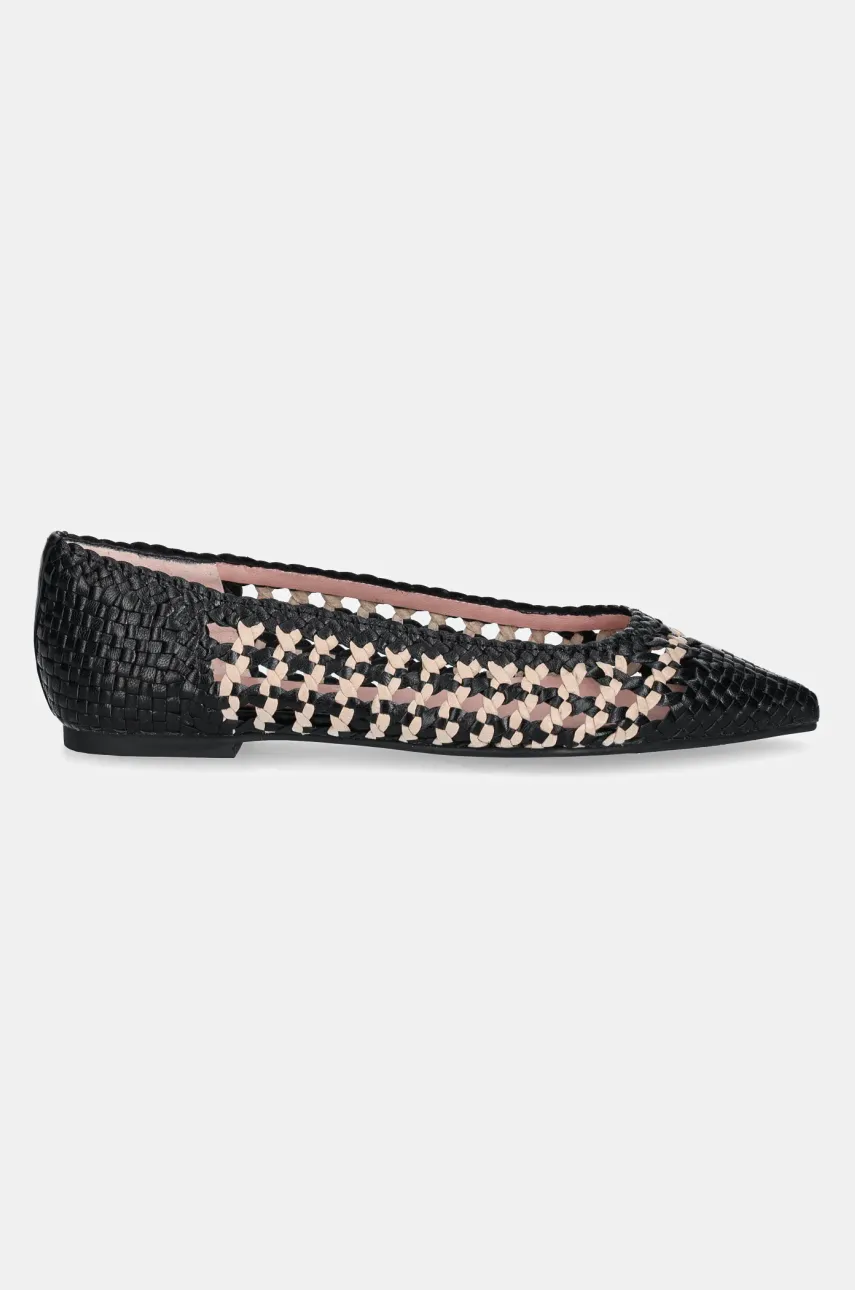 Δερμάτινες μπαλαρίνες Pretty Ballerinas Ella χρώμα: μαύρο, 52087_A φωτογραφία