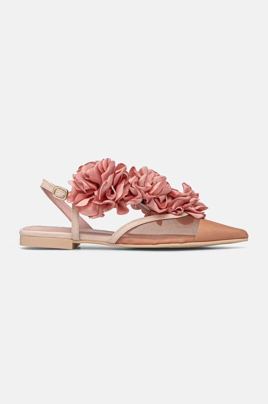 Балетки Pretty Ballerinas Yvette цвет розовый открытая пятка 52145_A Балетки Pretty Ballerinas Yvette цвет розовый открытая пятка 52145_A