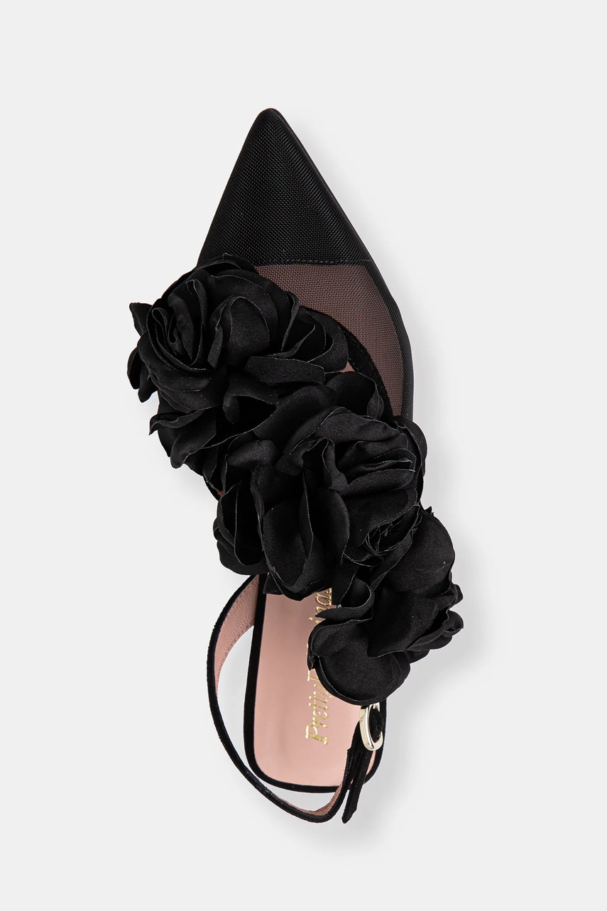 Μπαλαρίνες Pretty Ballerinas Yvette χρώμα: μαύρο, 52145_B φωτογραφία