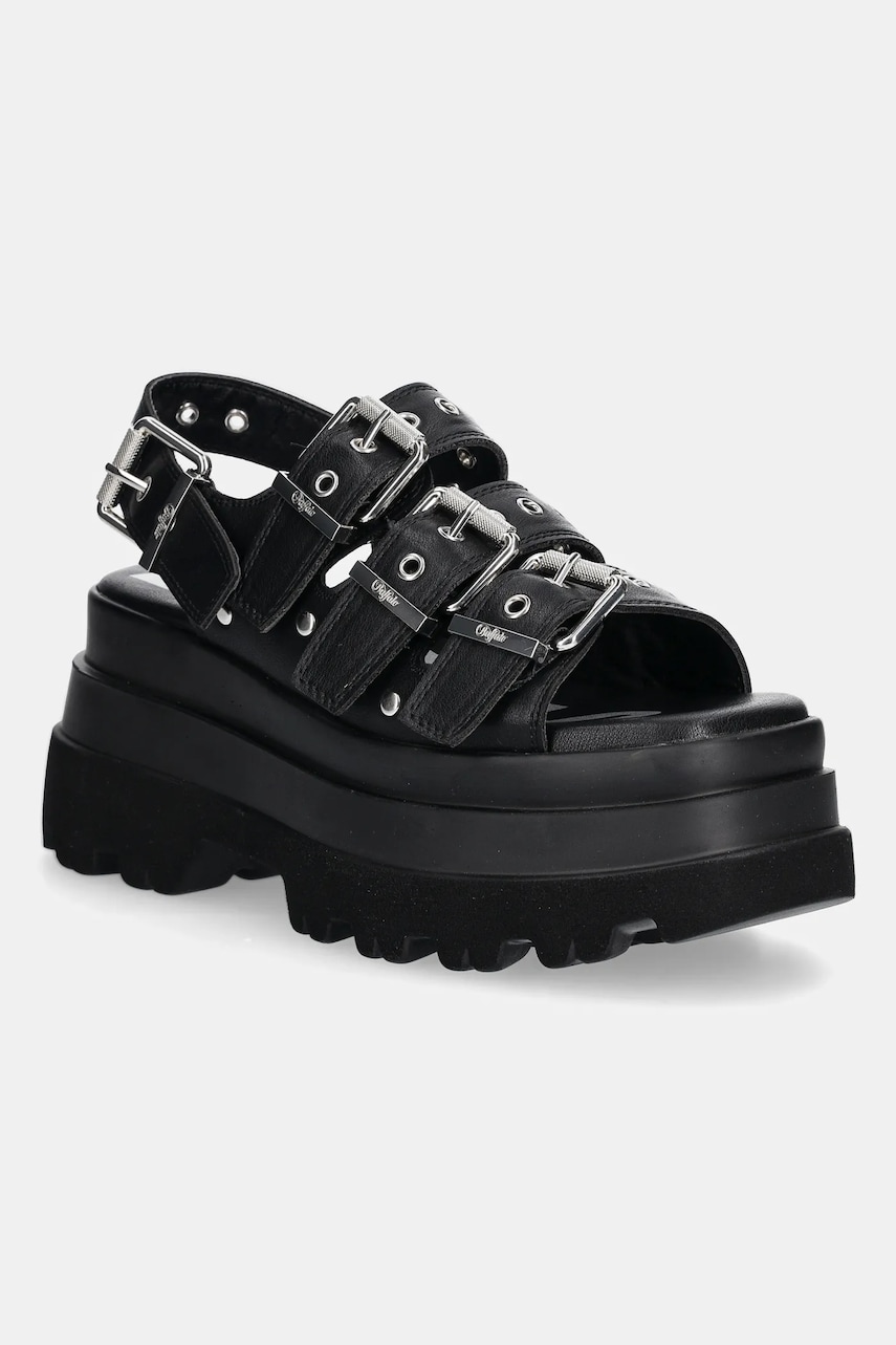 Buffalo sandale Jupiter Athena culoarea negru, cu platforma, 1602262-BLK