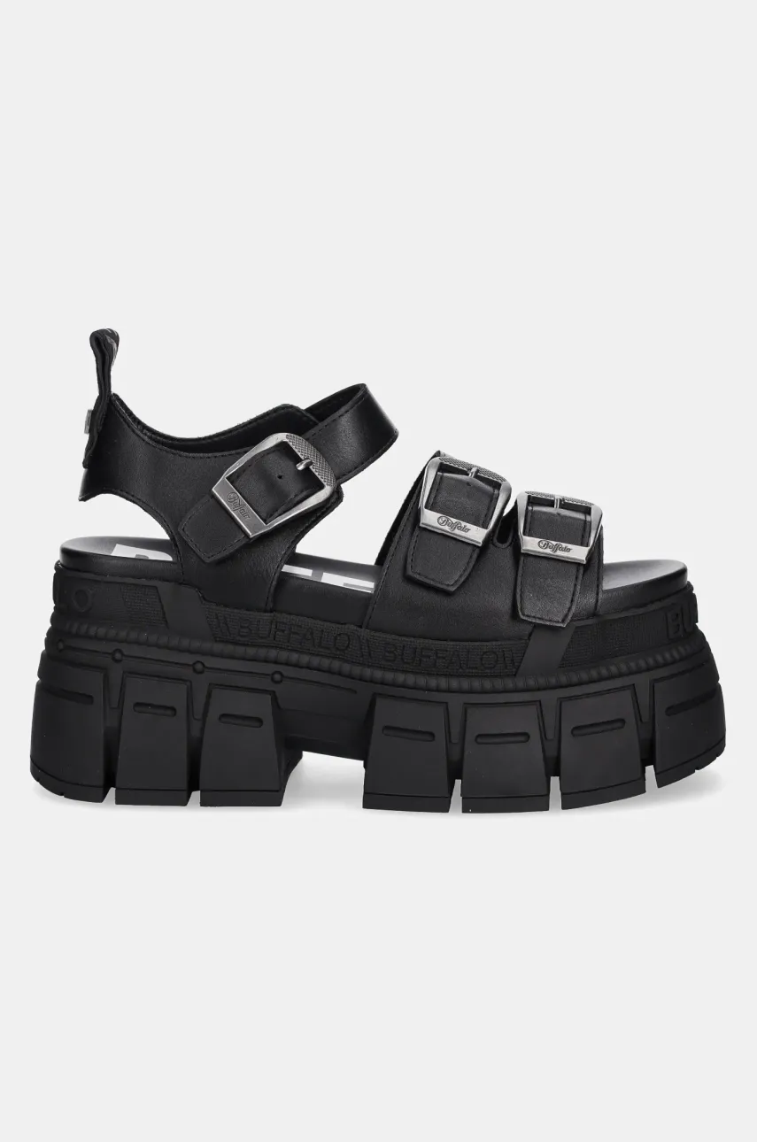 Сандалии Buffalo Gospher Sandal женские цвет чёрный на платформе 1602264-BLK Сандалии Buffalo Gospher Sandal женские цвет чёрный на платформе 1602264-BLK