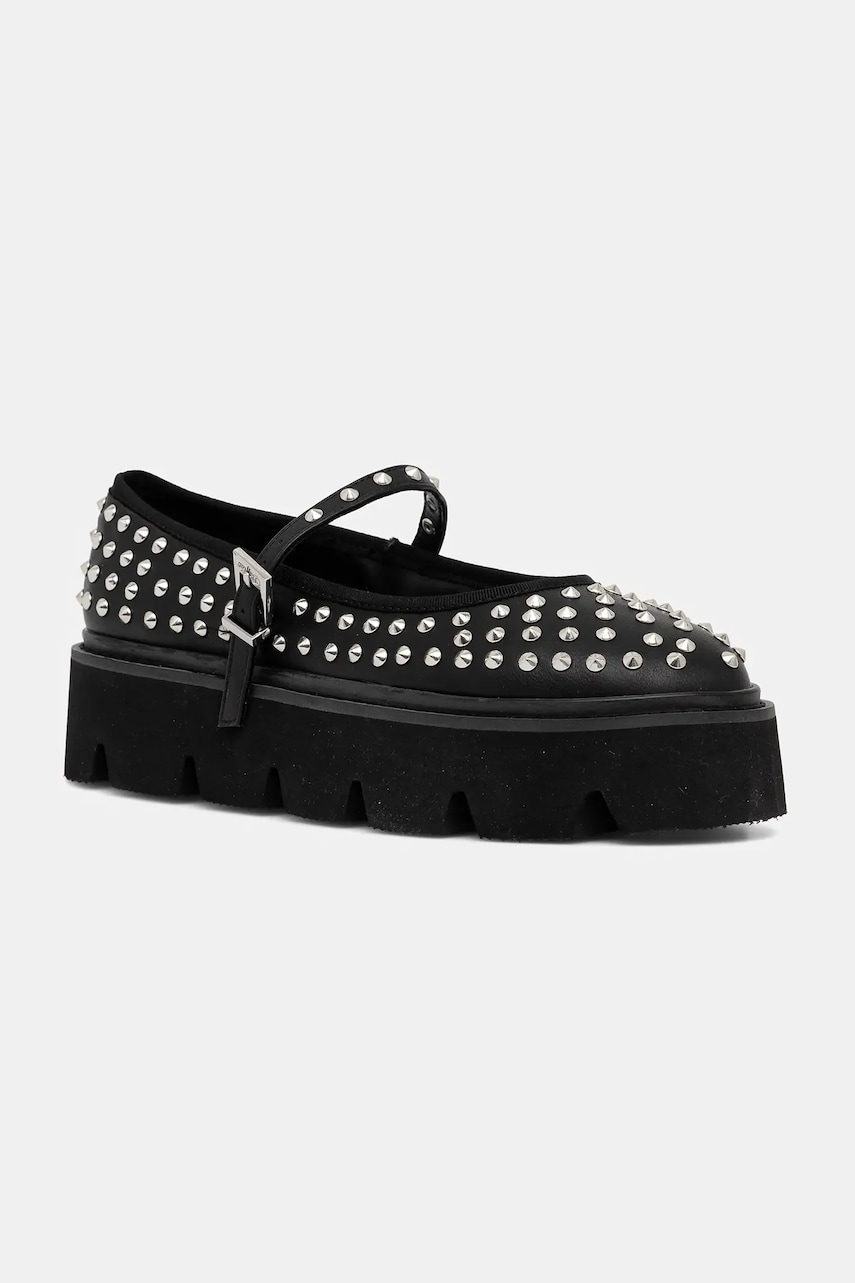 Buffalo balerini Darya Mary Stud culoarea negru, 1620035-BLK