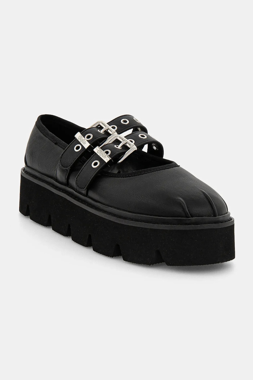 Buffalo balerini Darya Mary Ts culoarea negru, 1620036-BLK