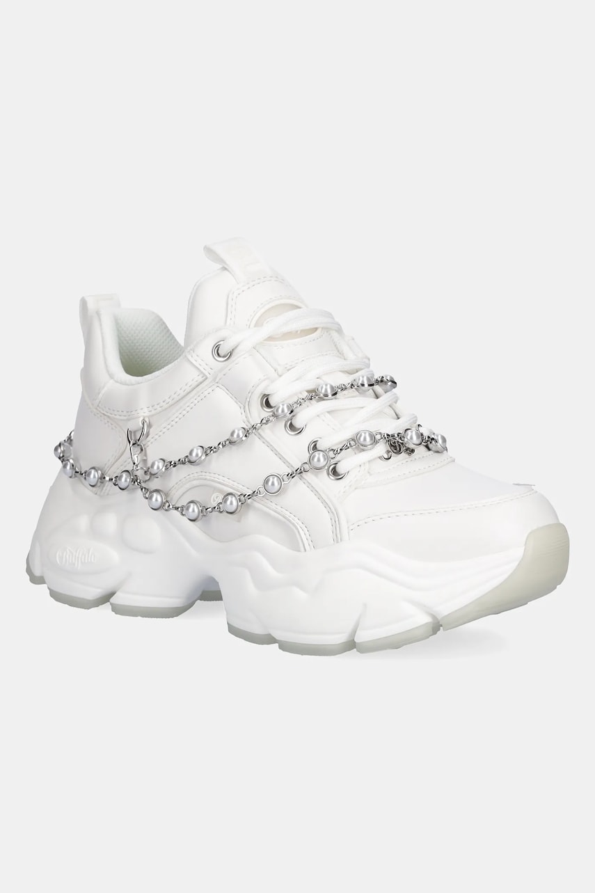 Buffalo pantofi Binary Pearl femei, culoarea alb, 1636375-WHT Buffalo pantofi Binary Pearl femei, culoarea alb, 1636375-WHT