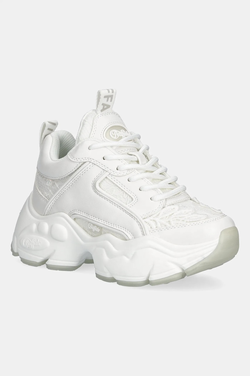 Buffalo pantofi Binary Bloom femei, culoarea alb, 1636376-WHT
