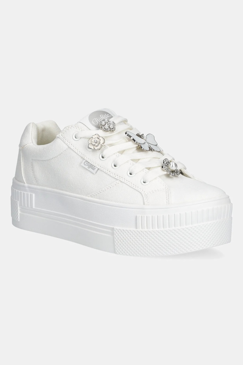 Buffalo teniși Paired Ice culoarea alb, 1636407-WHT